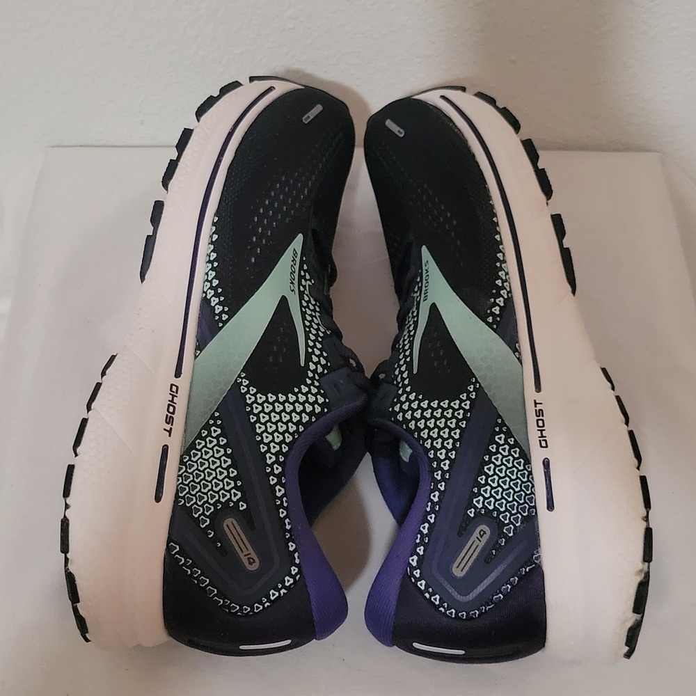 Brooks Ghost 14 Womens 9.5 B Running Shoes Navy Purple Blue Sneakers 1203561B446 - Picture 12 of 14